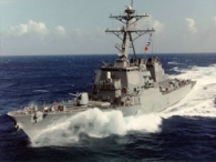Ракетный эсминец "Барри" военно-морских сил США направился на европейский театр военных действий.