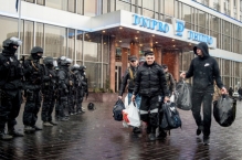 В гостинице "Днепр", где размещался штаб "Правого сектора", обнаружено оружие