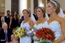 Тройняшки из Бразилии вышли замуж в один день